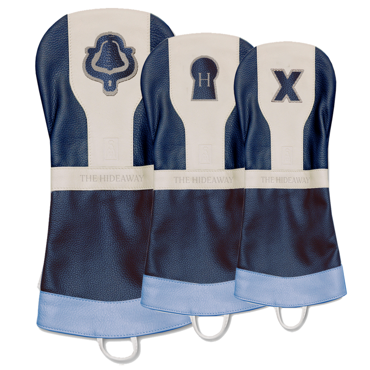 Hideaway Italian Leather Club covers (Set of 3)