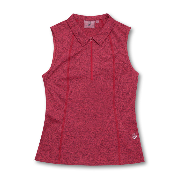 Marl Sleeveless Polo - Electropop