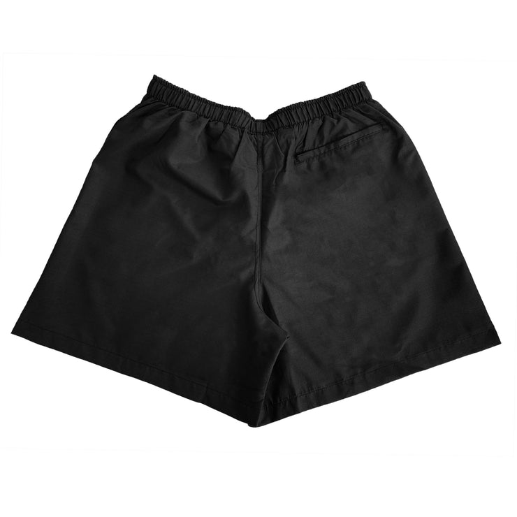 Metal Logo Belted Microfiber Short