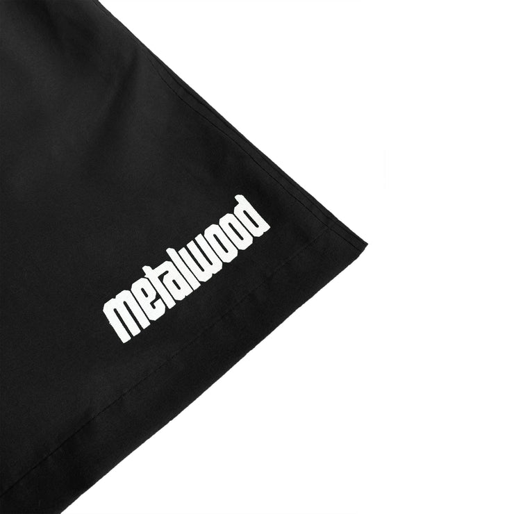Metal Logo Belted Microfiber Short
