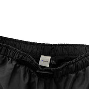 Metal Logo Belted Microfiber Short