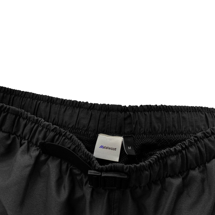 Metal Logo Belted Microfiber Short